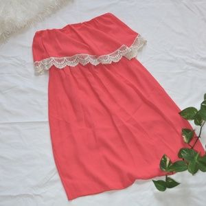 Pink top with white detailing